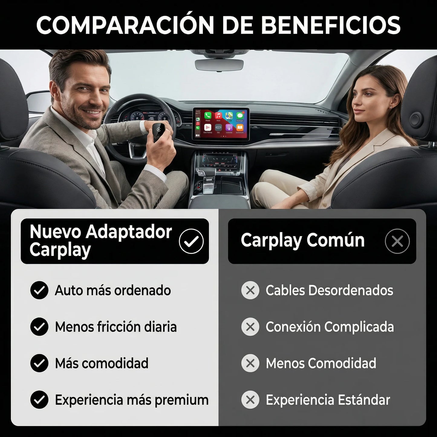 CarPlay Libre y Android Auto sin cables 2 en 1