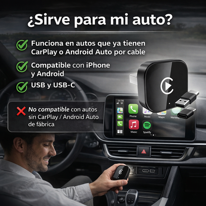 CarPlay Libre y Android Auto sin cables 2 en 1