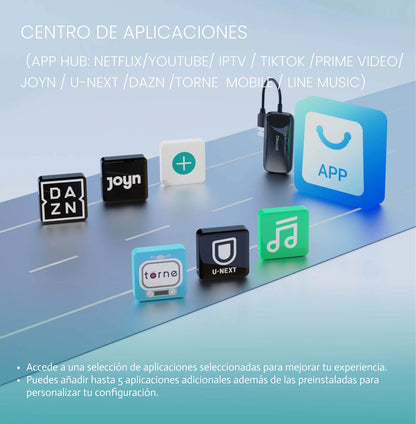 Ottocast Play2 Video Pro Ai Box Adaptador inalámbrico CarPlay Android Auto con Youtube, Netflix, Iptv integrado para automóvil con Carplay por cable