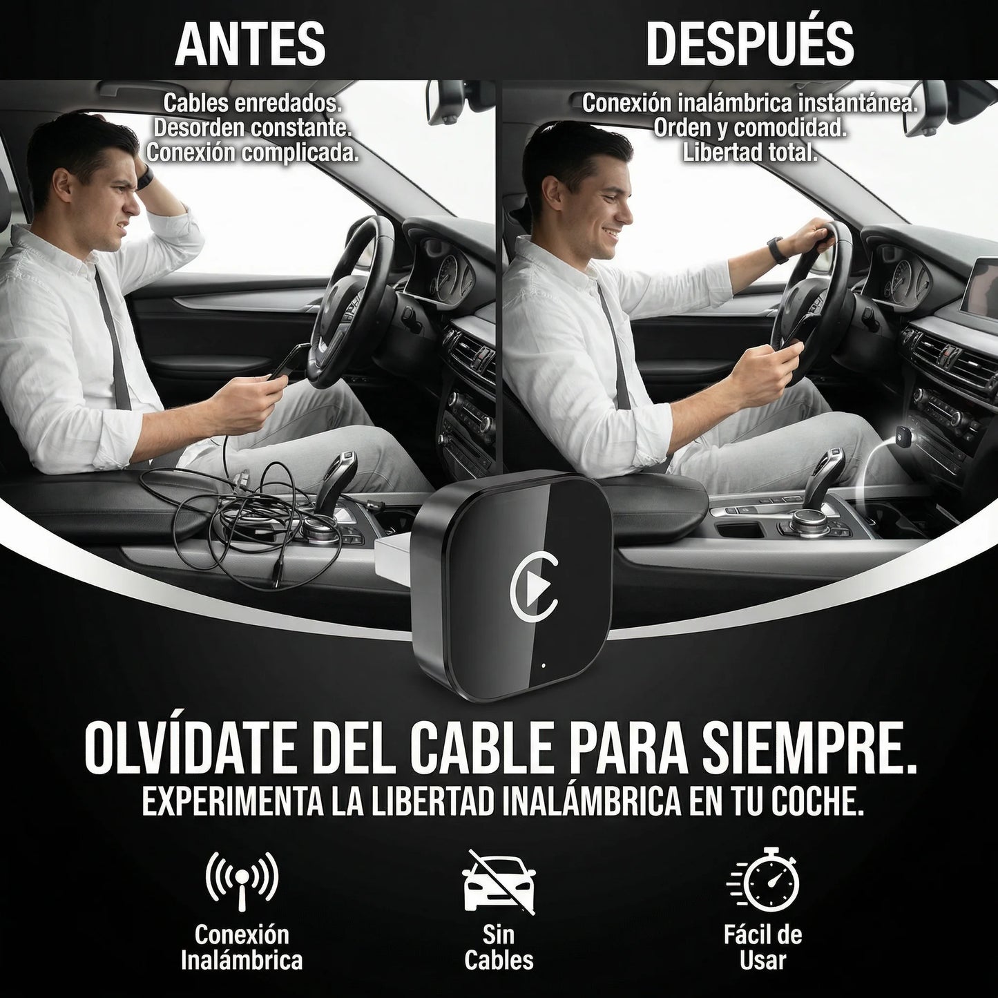 CarPlay Libre y Android Auto sin cables 2 en 1